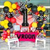 DEAPEICK 134pcs Balloons Race Car Birthday Party Supplies Decorations for Boys - Racing car Theme Party Supplies Happy Birthday Racecar Number Balloons Garland Kit Vroom Birthday Party Decorations
