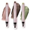 Luxsea Eyeshadow Wand with Brush, Shimmer Eye Shadow Cream Stick,Waterproof Gold Eyeshadow Pen,Brown Eyeshadow Pencil Crayon,Green Eyeshadow Crayon Sticks,Cream To Powder Eyeshadow Base