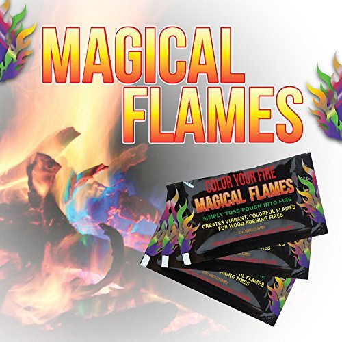 Magical Flames Fire Color Changing Packets for Campfires, Fire Pit, Outdoor Fireplaces - Camping Essentials for Kids & Adults - 12 Pack