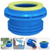 DOITOOL Toilet Rubber Wax Ring Toilet Flange Washer Odor Proof Toilet Bowl Seal Gasket for Home Hotel Bathroom Blue
