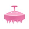 HEETA Scalp Massager Hair Growth, Scalp Scrubber with Soft Silicone Bristles for Hair Growth & Dandruff Removal, Hair Shampoo Brush for Scalp Exfoliator, Cherry Pink