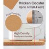 KITLAB Cork Trivet, 4 Pcs High Density Thick Square Cork Trivets for Hot Dishes, 8 Inch Heat Resistant Multifunctional Cork Coaster, Cork Hot Pads for Table & Countertop