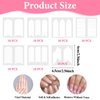 Molain 70 Sheets 2780 Pcs French Manicure Nail Art Stickers, Manicure Strips Stickers 5 Designs Self-Adhesive Nail Tips Guides for Edge Auxiliary DIY Decoration Stencil Tools