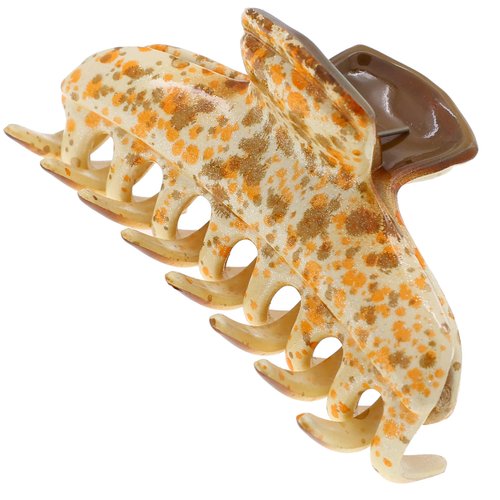 Camila Paris CP3307 French Hair Claw Clip for Thick, Long, Curly or Wavy Hair - Strong Hold, No Slip Grip, Styling Accessory for Girls and Women, Made in France, Orange