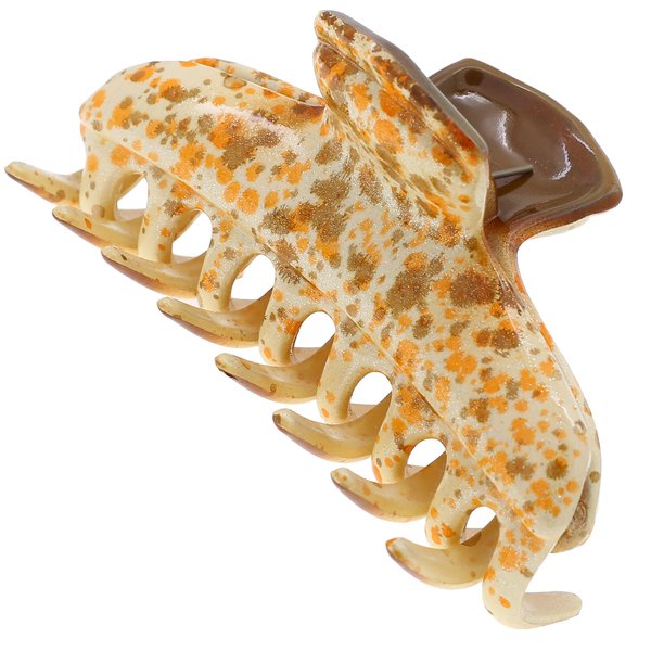 Camila Paris CP3307 French Hair Claw Clip for Thick, Long, Curly or Wavy Hair - Strong Hold, No Slip Grip, Styling Accessory for Girls and Women, Made in France, Orange