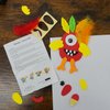 4E's Novelty Monster Turkey Crafts for Kids (Makes 4) Foam Magnet Craft Kit, Thanksgiving Crafts for Kids 4-8, 3-12, Fun Activities for Kids