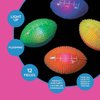 Light Up Small Footballs - Set of 12 Rubber Squishy Balls - Sports Party Favors and Active Play Toys