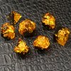Haxtec Sharp Edge Dice Set Yellow Black Resin DND Dice Set Sparklingly Polyhedral D&D Dice for Dungeons and Dragons Fire Dice