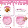 CHUNNIN 96Pcs Donuts Birthday Party Plates and Napkins Donut Themed Party Decorations Pink Donut Party Dessert Plates Donut Tableware Set for 24 Guests Grow Up Themed Baby Shower Party Favors Supplies