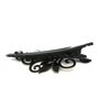 Generic Small black metal vine leaf hair pin alligator clip barrette for fine thin hair