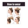 Messy Rose Bun Hair Piece Synthetic Hair Scrunchies Extension Curly Wavy With Elastic Rubber Band Ponytail Hair Extensions Updo Hairpieces for Women Girls(R18/22# Light Ash Brown&Brown Auburn)