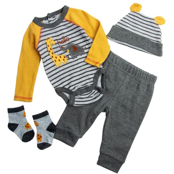 Reborn Baby Doll Clothes 22 inch Boys Accessories Out fit for 22-24 Inch Reborn Doll Baby Boy Doll Clothes 4pcs Set