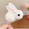 4Pcs Plush Bunny Hair Clips, Cute Bunny Hair Claw Clips for Womens Bunny Hair Clip Mini Hair Clips, Girls, Rabbit Hair Clip, Hold Hair Clip Easter Plush Rabbit Hairpin for Thin Hair Hold Accessories
