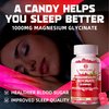 Magnesium Glycinate Gummies 1000mg - Sugar Free Magnesium Potassium Supplement with Vitamin D, B6, CoQ10 for Calm Mood & Sleep Support - 90 Raspberry Gummies.