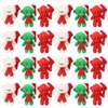 Blueweenly 24 Pcs Christmas Small Stuffed Bear 4.5 Inch Mini Plush Bear Stuffed Animal Keychains with Hat and Scarf for Christmas Tree Hanging Decorations Stocking Stuffers Birthday Party Favors