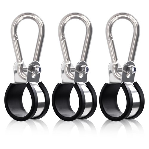 Ailbiuko Airpower Line Clamp Stainless Steel, Hanger Bracket Mounting Assembly Cushion Clamps for 3-in-One Wrap Air Hose Lines Kit