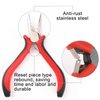 BLUPLE Hair Extensions Pliers 3-Hole Hair Pliers for Micro Nano Ring Hair Extensions Opener and Removal,Needle Nose Pliers with 3 Holes Serrated Jaws Mini Plier 1pc