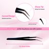 Fluffy Lash Clusters Kit 200pcs DIY Lash Extension Kit, Wispy Lash Clusters Kit Natural 8-16mm Thick Volume Eyelashes Extension Kit with Lash Bond and Seal and Lash Tweezers.(200P-4K-Kit)