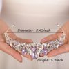 JWICOS Wedding Tiara for Women and Brides Princess Crowns and Tiaras for Bride Rhinestone Birthday Crown Headband Crystal Costume Party Prom Tiara Hair Accessories (Purple)