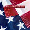 American Flag 4x6 FT Embroidered Stars, Sewn Stripes, Brass Grommets USA US Flag Polyester Long Lasting for Outdoor Use