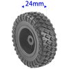 Vgoohobby OD 2.7" Rubber Tires & Plastic Wheel Rims Compatible with MN Model MN90 MN91 MN45 MN96 MN99 MN99S MN98 1/12 RC Car (Black)