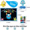 Happy Storm Halloween Party Games for Kids, Pin The Eye on The Monster, Halloween Party Activities Favors Crafts Birthday Party Games for Children Boys Girls, Monster Party Carnival Games Indoor