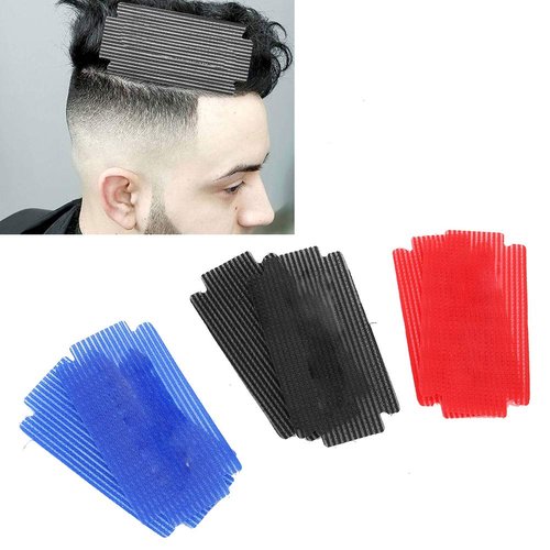 HURRISE Hair Grip Pad, Styling Sticker for Fringe Hair, Clip Accessories for Barber Salon and Home Use, Nylon, Keeps Hair Under Control, Medium Size, Unisex, 3 Pairs