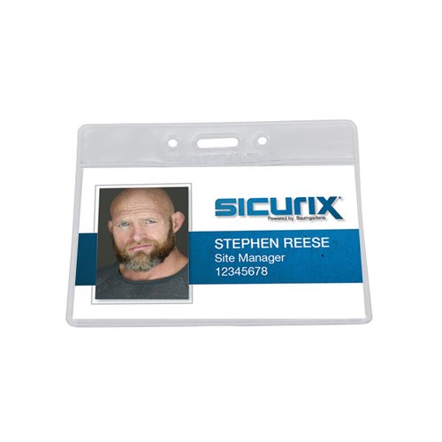 SICURIX Badge Holder Horizontal 50/pack (67815)