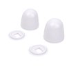 4 Pieces Toilet Bolts Caps, A.I.FORCE Toilet Bolt Covers, Universal Toilet Floor Caps with Extra Washers for Easy Installation, Plastic Round Push-On Toilet Bowl Bolt Caps Covers, 1.44" Height, Almond