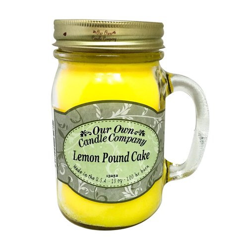 Our Own Candle Company Lemon Pound Cake Scented 13 Ounce Mason Jar Candle