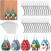 Palksky 50pcs Sublimation Blanks Products - Sublimation Earring Blanks with Earring Hooks and Jump Rings for Halloween Christmas Women Girls DIY Earring Project Sublimation Accessories