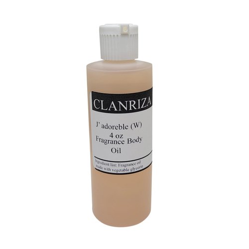 CLANRIZA J'Adoreble Body Oil For Women Scented Fragrance, 4 Fl Oz (Pack of 1)