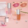 Skynest 2PCS Hydrating Lip Glow Oil, Plumping Lip Gloss, Clear to Pink Lip Oil Gloss, Transparent Moisturizing Lip Balm, Natural Lip Plumper, Lip Plumper Gloss Make Lips Fuller and Moisturizing