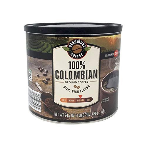 Beaumont 100% Colombian Deep, Rich Med-Dark Ground Coffee - (24.2 oz)
