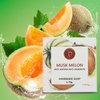 AATMANA Musk Melon Handmade Natural Bar Soap for Men & Women, Moisturizing Body & Face Soap, 7.9 Oz Soap Bars (3 Soap Set)