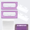 NEW-Empty Lash Boxes for Wholesale- 100 Pcs - 50 Trays/50 Empty Eyelashes Box Packaging- Soft Paper Lash Box Holographic Design for 25MM 3D Mink Strip Lashes (Purple/Lavender)