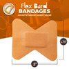 Flexible Fabric Finger Bandages - 100 Count Box of Flex Fabric Adhesive Bandages Finger-Tip Bandages for Finger Care and to Protect Wounds