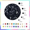 CLRDIVA Craft Rhinestones Resin 4mm Black Rhinestones for Crafting Flatback Rhinestone Bedazzling Gems Bulk Jelly Crystals Round Diamonds for Crafts Shoes Tumblers Nails Makeup DIY Bling Decoration