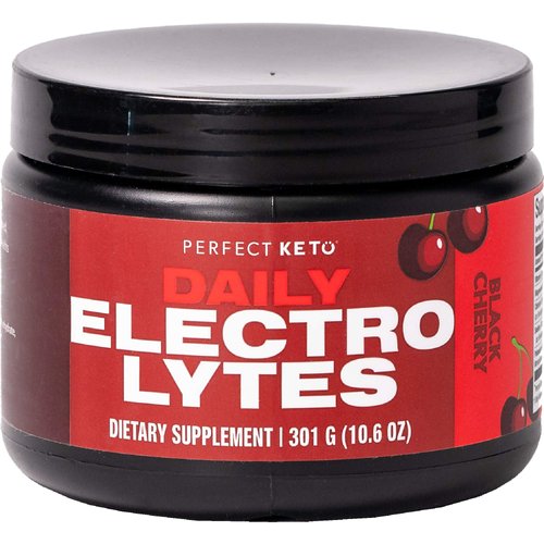 Perfect Keto Electrolytes Hydration Powder | Supports Hydration, Recovery & Healthy Immune System | Sugar Free, Low Carbs, Calories or Fillers | Keto-Friendly & Non-GMO (Black Cherry)