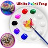 22pcs Paint Palettes, Plastic Paint Tray Palette, Paint Pallet for Adults & Kids, for Painting or DIY Craft Class, White