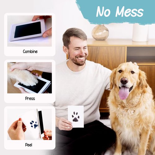 Tubuui Paw Print Kit for Dogs Cats,Inkless Baby Hand and Footprint Kit, Dog Nose Print Kit,Clean Touch Ink Pad Kit,No Mess Newborn Baby Footprint Kit, Pet Paw Print Kit for Family Keepsake