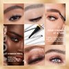 Eyebrow Pencil Gray, Microblading Tattoo Brow Pencil With A Micro-Fork Tip Applicator, Long Lasting Waterproof 4 Point Eyebrow Pen Smudge Proof Four-Fork Liquid Eyebrow Pencil, Natural Fine Wild 4D Eyebrow Pencil Makeup (05# Smoke Gray)