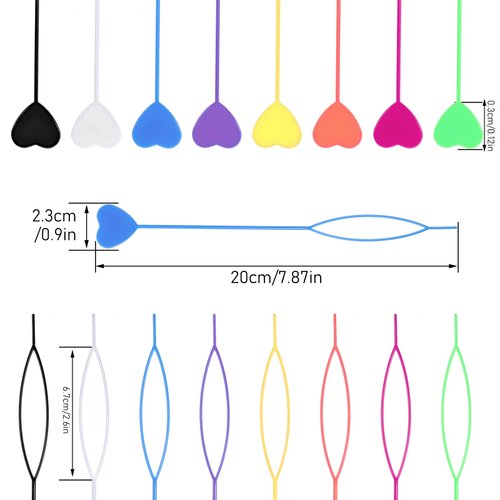 Dimeho Quick Hair Beader for Bead Loading and Hair Styling Kit 16pcs Ponytail Hair Styling Maker Set Plastic Topsy Tail Colorful Hair Beading Tools for Women and Men