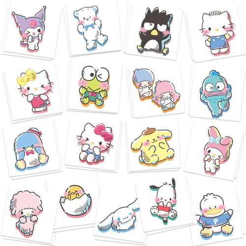 Kitty Birthday Party Supplies, 34Pcs Temporary Tattoos Party Favors, Removable Tattoo Stickers fo...