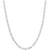 Miabella Italian 925 Sterling Silver Sparkle Mirror Link Chain Necklace for Women, Made in Italy (Length 20 Inches)