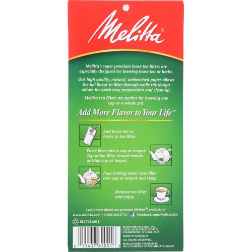 MELITTA INC Tea Filter, 40 CT