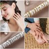 IRONBOX 12 Pcs Adjustable Knuckle Rings for Women 14K Gold Plated Stacking Rings Pack Wave Star Moon Dainty Thumb Open Rings Set Gold