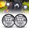 LX-LIGHT Dot approved 2 PCS Chrome 4.5 Inch LED Passing Light LED Fog Lamps for Motorcycles Auxiliary Light Bulb Motorcycle Projector Driving Lamp