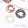 Fashey Pearl Hair Tie Fancy Ponytail Holders Beaded Hair Scrunchies Pearls Hair Accessories for Women（Pack of 3） (Type B)