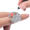 Silver Mini Manicure Palette Metal Paint Palette Finger Rings Nail Art Tools Makeup Palettes Nail Art Polish Tools